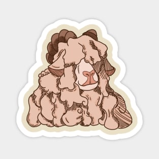 Long haired pink sheep Magnet