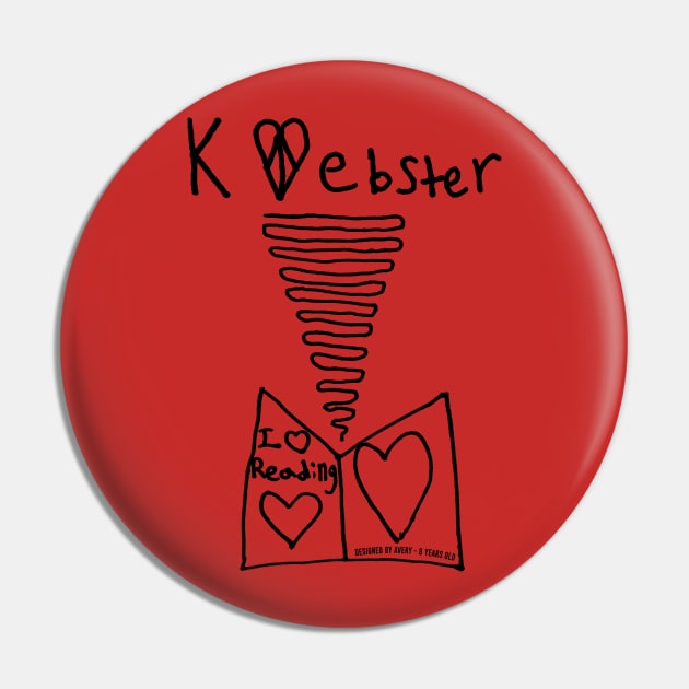 K Webster - I Love Reading Pin by KWebster1