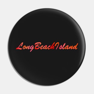 Long Beach Island Sunset Script Pin