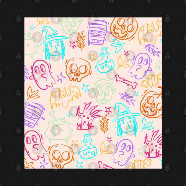 Pastel Halloween Pattern by edmproject