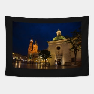 Rynek Glowny at Night Tapestry