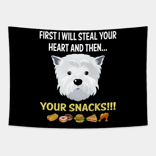 Steal Heart West Highland White Terrier 04 Tapestry by blakelan128