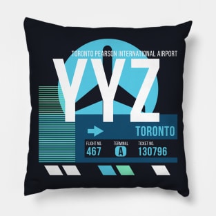 Toronto (YYZ) Airport Code Baggage Tag Pillow