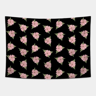 Pink Hibiscus Pattern Tapestry