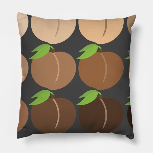 Peach Emoji Grid Pillow by GayOleTime