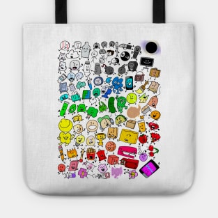 BFDI Inanimate Insanity All Characters (Transparent) Tote