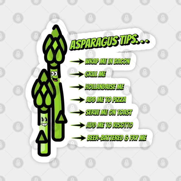 Funny Asparagus Tips Magnet by HolidayBug