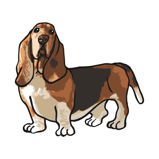 Basset Hound Dog by PetinHeart