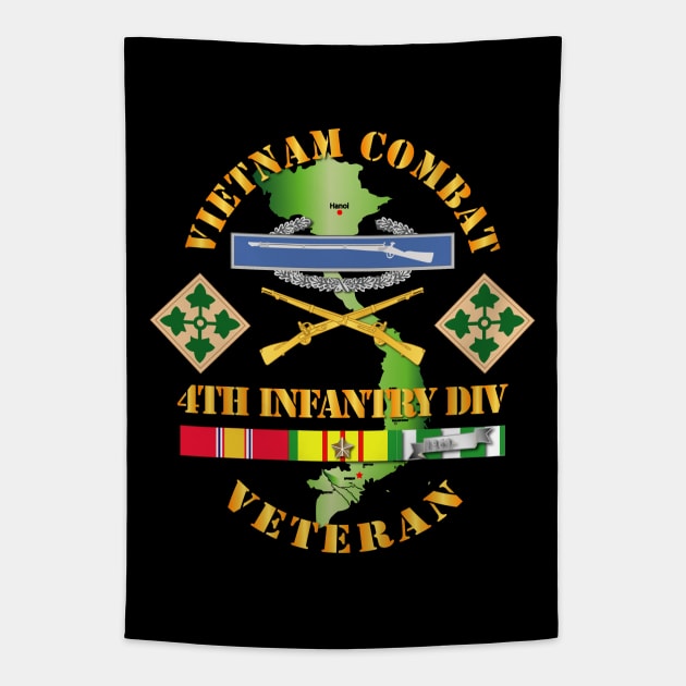 Vietnam Combat Infantry Veteran W 4th Inf Div Ssi V1 T-Shirt Vietnam Combat Infantry Veteran W 4th Inf Div Ssi V1 T-Shirt
