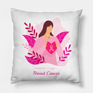 In October We Wear Pink Breast Cancer Awareness Survivor Pillow