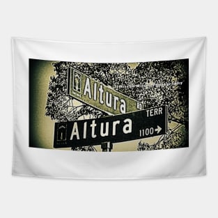 Altura Road & Altura Terrace, Arcadia, California by Mistah Wilson Tapestry