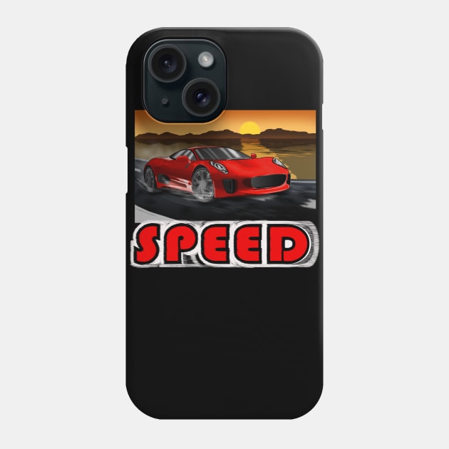 Red Speed car Phone Case by designbek