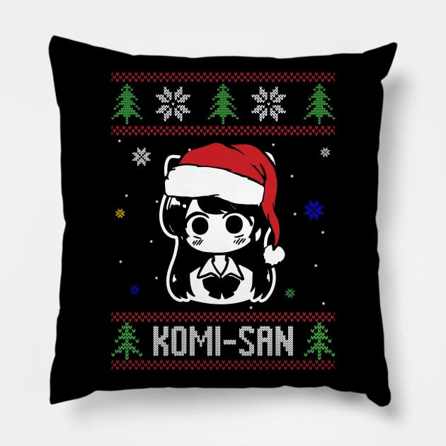 KOMI_SAN Christmas Pattern Pillow by Madelyn_Frere