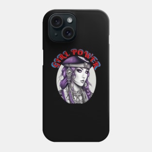 Girl power, purple tinged pirate wench Phone Case