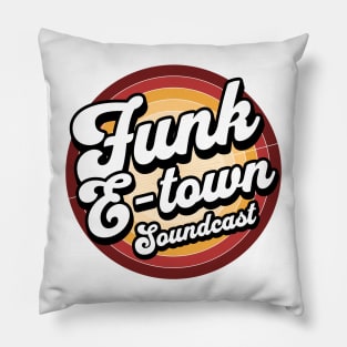 FUNK E-TOWN SOUNDCAST  - Staged Gradient Logo (Brown/tan) Pillow