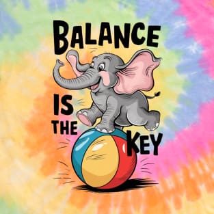 Balance is the Key Elephant Balancing T-Shirt