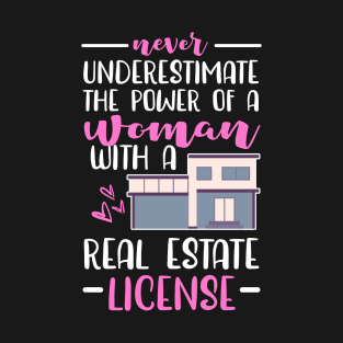 Cute Real Estate Girl Woman Manager Realtor Agent T-Shirt