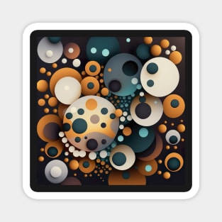 Circles ! overlapping earth colors in abstract form of polka dots design Magnet