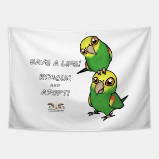Save a Life!  Rescue & Adopt ~ Double Yellow-Headed Amazon Tapestry