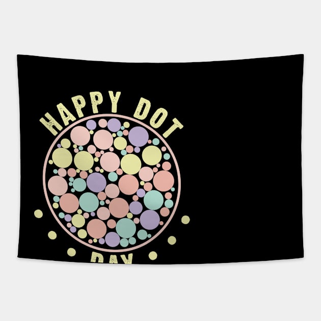 Happy Dot Day Tapestry by Emma