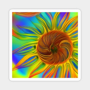 Spiral Sunflower Magnet