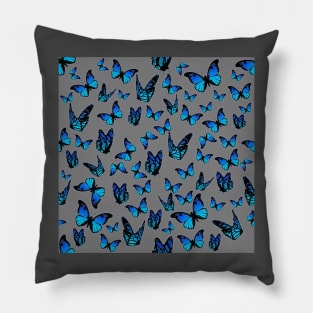 blue butterflies Pillow