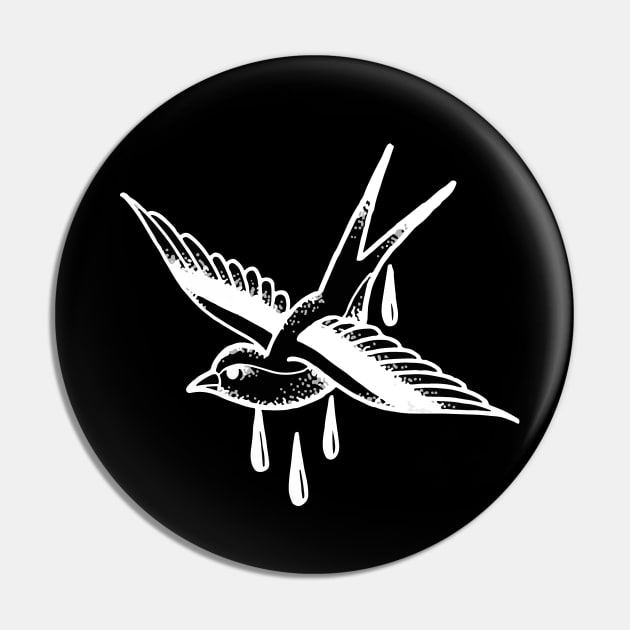 Traditional Swallow Tattoo - Bird Tattoo Pin by DeadBeatElite