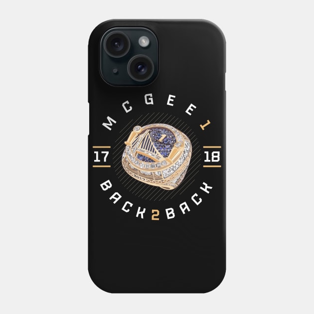 JaVale McGee 1 Back 2 Back Championship Ring 2017-18 Phone Case by teeleoshirts