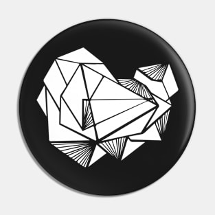 Black and white Geometric Abstract Pin