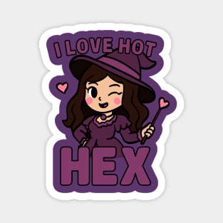 I Love Hot Hex Funny Witch Quote Magnet