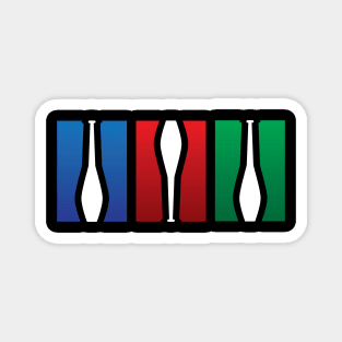 Juggling Clubs Icons Magnet