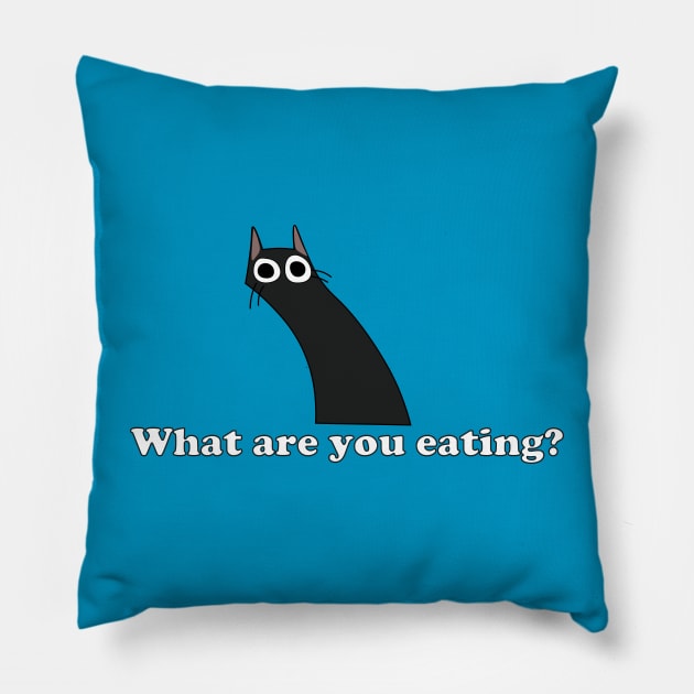 Memes cat and food Pillow by Houseinthevillage