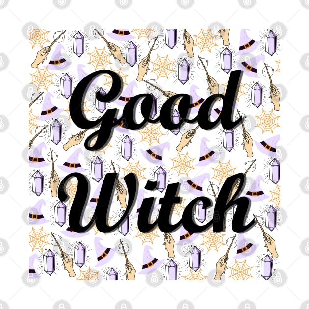 Halloween Witch Pattern by Susy Maldonado illustrations