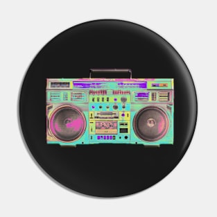 Aqua Holo Boombox Pin