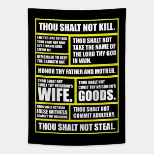 The ten commandments Tapestry