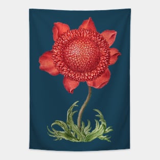 red poppy pattern Tapestry