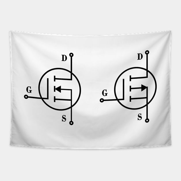 Mosfet Symbol Tapestry by ScienceCorner