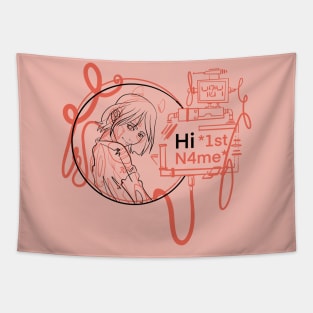 Hi *first name* - Red version Tapestry