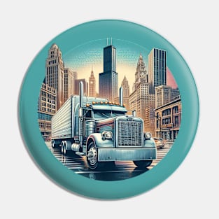 18 Wheeler Semi Truck Driver Pin