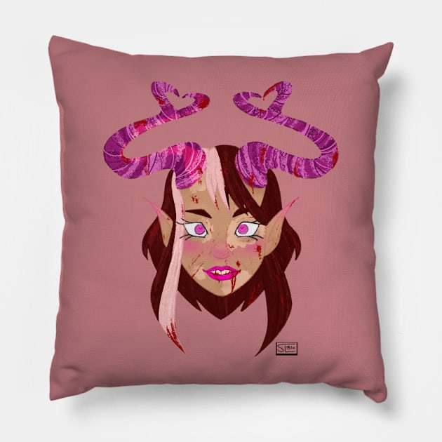 Bloody Verlie Pillow by SL blu