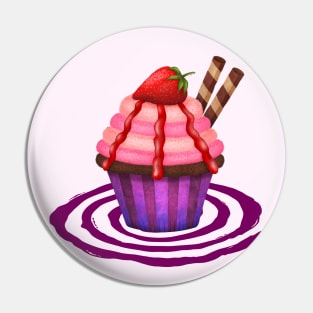 Strawberry Cupcake Pin