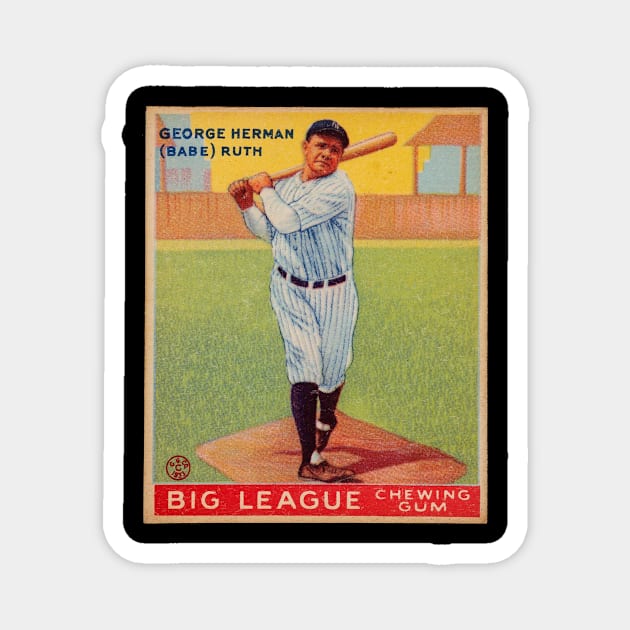 Babe Ruth 1933 Goudey (Swinging) Magnet by BlackBoxHobby