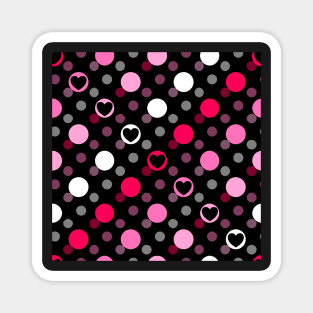 Valentine's Polka Dots Magnet