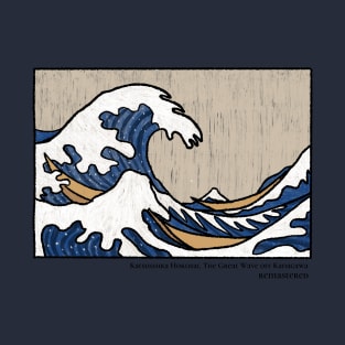 Katsushika Hokusai The Great Wave off Kanagawa Classical Art Memes T-Shirt