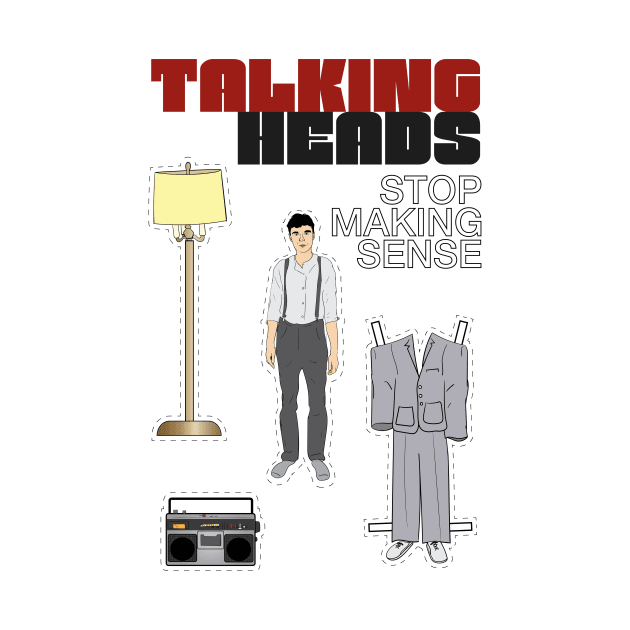 Talking Heads Stop Making Sense David Byrne Paper Doll by ElizabethFrankArt