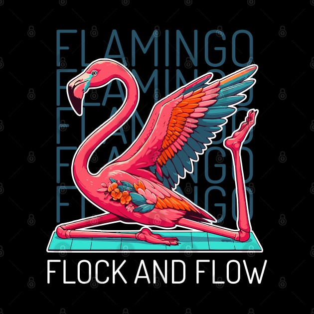 Funny flamingo yoga by Create Magnus