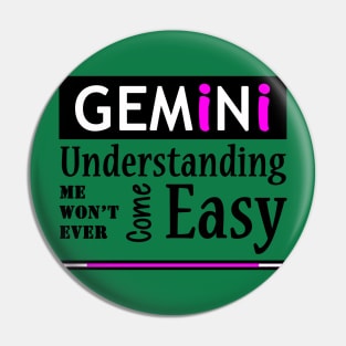 Gemini Quote 3 Pin