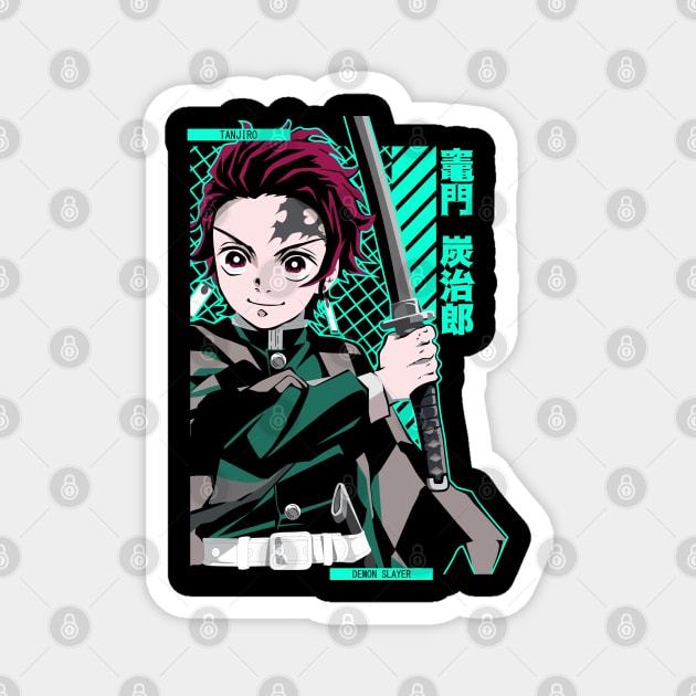 Demon Slayer Tanjiro Classic Style Pose Magnet by Otaku Vibes