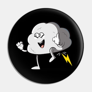 Farting lightning cloud Pin