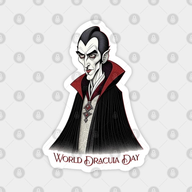 World Dracula Day, vampire Magnet by HolidayBug